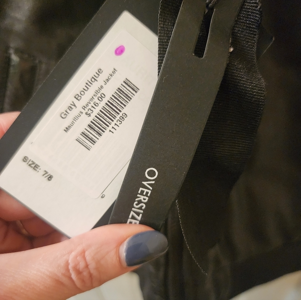 Mauritius New Black Leather Bomber Jacket - Size 7/8 - Picture 3 of 5